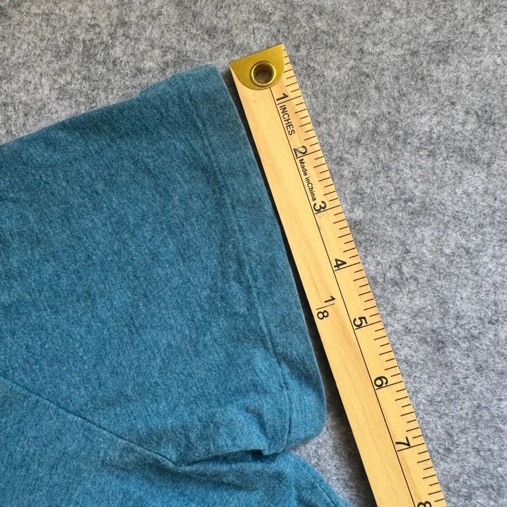 Polo Ralph Lauren T Shirt Mens Medium M Teal Blue Heather Orange Pony Logo Tee